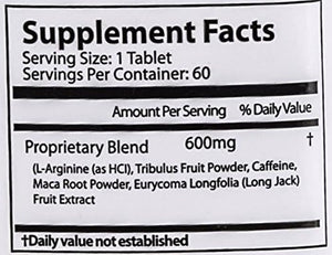 Test-600X - Testosterone Support & Muscle Growth Formula - 60 Tablets - 1 Month Supply