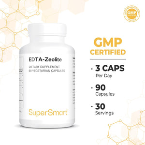 '- EDTA Zeolite 98% (Advanced Formula) - with Milk Thistle & Parsley - High Potency Supplement | Made in USA | Non-Gmo & Gluten Free - 90 Vegetarian Capsules