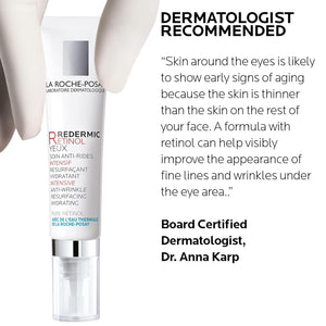 La Roche-Posay Redermic R Eyes Retinol Eye Cream, Anti-Aging Eye Cream to Reduce Wrinkles and Dark Circles with Pure Retinol and Caffeine, 0.5 Fl Oz (Pack of 1)
