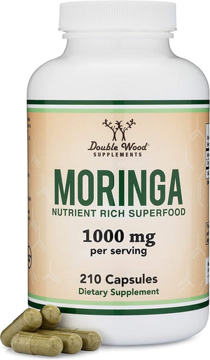 Lactation Supplement for Increased Breast Milk - Moringa Vegan Superfood for Breastfeeding Lactation Support (More Effective than Lactation Cookies) for Breast Milk Supply Boost by Double Wood