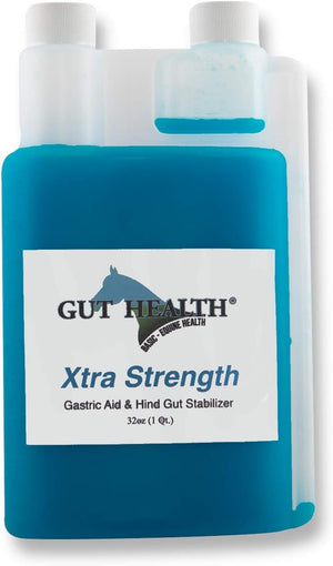 Gut Health Horse Feed Supplement - Xtra Strength Top Dress (1 Gallon) - Ulcer Aid for Horses That Promotes Improved Mood, Coat, Hoof Growth, and Weight Gain