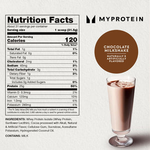 Myprotein Impact Whey Protein Isolate, 2.2 Lbs (40 Servings) Vanilla Ice Cream, 22G Protein, 3.5G Glutamine & 4.5G BCAA per Serving, Protein Shake for Muscle Strength & Recovery