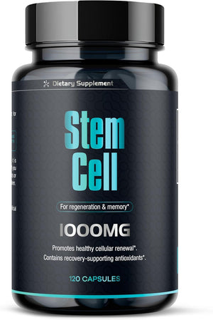Premium Stem Cell Supplement 1,000Mg | 120 Caps | Boosts Immunity Reduces Joint Soreness | Support Natural Antiaging & Longevity Proprieties | Spirulina & Chlorella | Celulas Madre (3)