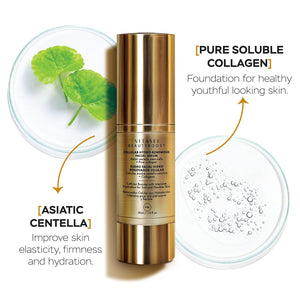 AM/PM Anti-Aging Facial Serum Duo, Deep Hydration, Photoaging Protection with Arabian Cotton Stem Cells & Hyaluronic Acid (AM), Firming & Rejuvenation with Centella Asiatica Stem Cells & Collagen (PM)
