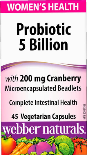 Webber Naturals Women'S Multi Probiotic with Cranberry, 45 Capsules