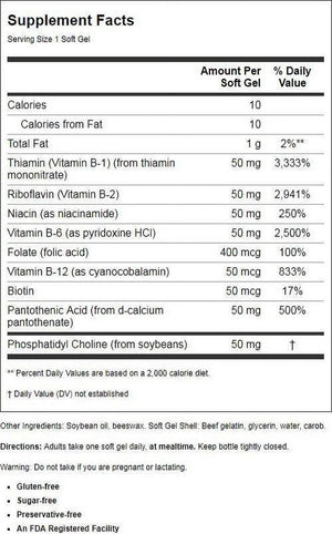 '- B50 Gel Vitamin B Complex - 100 Softgels