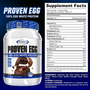 Gaspari Nutrition Proven Egg, 100% Egg White Protein, 25G Protein, Keto Friendly, Dairy Free, Lactose Free, Soy Free (2 Lbs, Peanut Butter Cup)