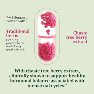 Megafood PMS Support - Supplement for Women - Clinically Shown - Supports Hormone Balance for Women Associated with the Menstrual Cycle - with Chaste Tree Berry, Primrose Oil & Dong Quai - 30 Capsules