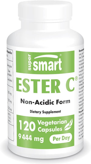 '- Ester C 9444Mg per Day (Ascorbic Acid) - 4X Vitamin C Supplement | Non-Gmo & Gluten Free - 120 Vegetarian Capsules