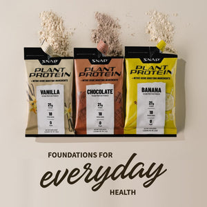 Snap Supplements 100% Plant Based Protein Powder Stick Packs with Nitric Oxide Booster (10 Pack, Variety Pack)