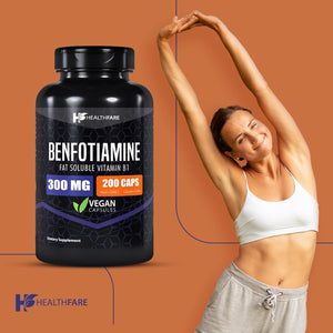 Benfotiamine 300Mg | 200 Capsules | Fat Soluble Thiamine Vitamin B1 | Supports Overall Health | Non-Gmo | Gluten Free (2-Pack)