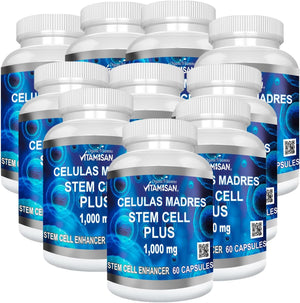 10 Bottles Celulas Madres Stem Cell plus 1000 Mg Capsules