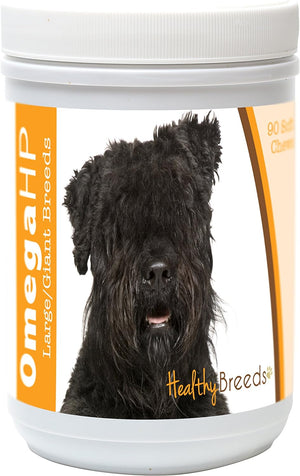 Healthy Breeds Bouvier Des Flandres Omega HP Fatty Acid Skin and Coat Support Soft Chews 90 Count