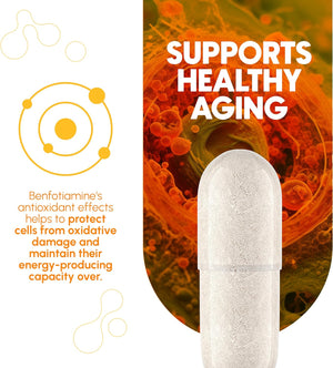 Benfotiamine 300Mg - Benfotiamine B1-180 Capsules (3 Months Supply) - Vegan, Non-Gmo, Gluten-Free