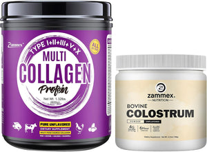 Zammex Multi Collagen Peptides+Bovine Colostrum Powder