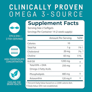 Kori Krill Oil Omega 3 Superior Absorption Oil Supplement, EPA & DHA, 600 Mg Trial Pack, 28 Softgels