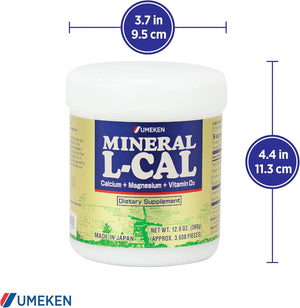 Mineral L-Cal Supplement, Large Bottle, 6 Month Supply, Enriched with Magnesium, Vitamin D3 and Minerals, Tablets, 360G, 3,600 Balls (Pack of 1)