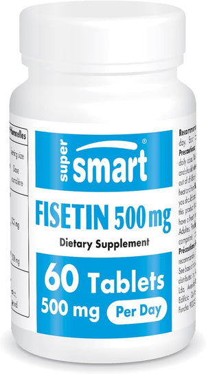 '- Fisetin 500Mg per Day (Easy-To-Take) - 98% Pure Fisetin Supplement - Highly Bioavailable Polyphenol - Potent Senolytic Activator | Non-Gmo & Gluten Free - 60 Tablets