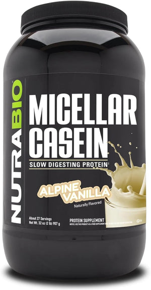 Nutrabio Micellar Casein Protein Powder, 2 Lbs, Dutch Chocolate