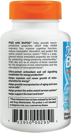 Doctor'S Best PQQ with Biopqq, Non-Gmo, Vegan, Gluten & Soy Free, 20 Mg, 30 Count