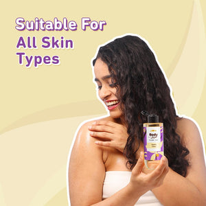 Plum Vanilla Body Oil with Avocado Oil, Coconut Oil & Carrot Seed Oil, 100% Pure Moisturizing Oil, Detoxifying, Omega-3 Fatty Acids, Vitamins A, D, E for Nourishing, Paraben & Silicone Free, 6.7 Fl Oz