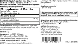 Klaire Labs Nattokinase NSK-SD - Proteolytic Enzyme for Cardiovascular Support, Dairy & Gluten-Free (60 Capsules)