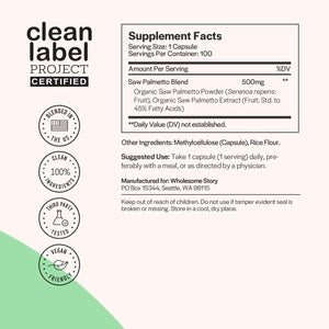 Saw Palmetto for Women and Men | Saw Palmetto Supplement Extract | Hormonal Balance, Urinary Health & Androgen Support | Saw Palmetto for Men Prostate | Saw Palmetto Capsules 500Mg | 100 Day Supply