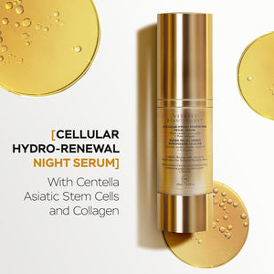 AM/PM Anti-Aging Facial Serum Duo, Deep Hydration, Photoaging Protection with Arabian Cotton Stem Cells & Hyaluronic Acid (AM), Firming & Rejuvenation with Centella Asiatica Stem Cells & Collagen (PM)