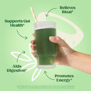 Superfood Greens Powder, Digestive Enzymes with Probiotics and Prebiotics, Gut Health, Bloating Relief for Women, Chlorella, Green Juice Mix with Beet Root Powder, 30 SVG, Coconut