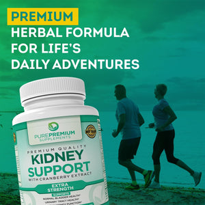 Purepremium Kidney Support Supplement for Men and Women - with Cranberry Extract to Support Urinary Tract, Normal Bladder Function and Supports Kidney'S Health - 4 Months Supply - 120 Capsules