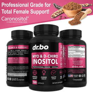 Myo-Inositol & D-Chiro Inositol & Water Away Pills - Water Retention Diuretics for Gut Health & Leg Swelling - Fertility Supplements for Women to Regulate Menstrual Cycle, Support Ovarian Health PCOS