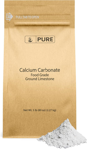 Pure Original Ingredients Calcium Carbonate (2 Lb) Dietary Supplement, Food Preservative, Acid Neutralizer