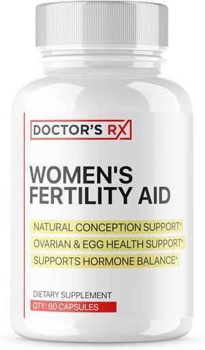 Doctor'S RX | #1 Rated Female Fertility Prenatal Supplement for Higher Conception Rates, Healthier Eggs & Hormone Balance | Ultra Dosed + 14 Ingredients | 3Rd Party Tested & USA Made - 60 Capsules