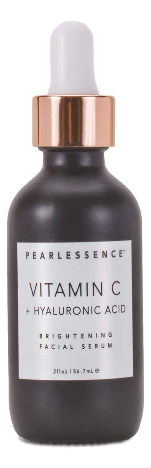 Pearlessence Brightening Facial Serum with Vitamin C & Hyaluronic Acid - Powerful Hydration to Help Plump & Brighten Skin | USA Made (2 Fl Oz (Pack of 1))