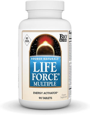 Source Naturals Life Force Multiple No Iron Energy Activator Complete Bio-Aligned Daily Vitamin - 90 Tablets