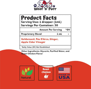 Natural Cat Antibiotic - Antibiotics for Cats - Pet Antibiotics - Cat Antibiotics - Cat Allergy Relief for Cats - Antibiotic for Cats - Cat UTI Antibiotics - 1 Fl Oz: Roast Chicken Flavor