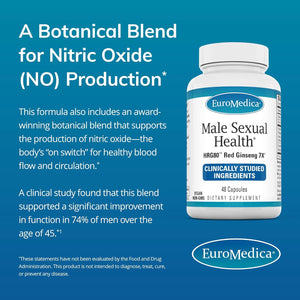 Male Sexual Health - 48 Capsules - Supports Stamina, Performance & Healthy Blood Flow - with HRG80 Ginseng - Non-Gmo, Vegan - 16 Servings