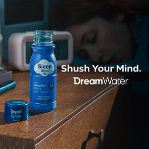 Dream Water Sleep Aid Supplement Liquid Shots; Melatonin 5Mg, GABA, 5-HTP; 2.5 Oz, Sleep Aids for Adults, Snoozeberry Flavor, 16-Count