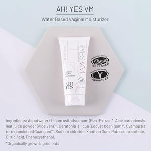 AH! YES® VM Water Based Vaginal Moisturizer | Long Lasting & Fast Acting for Vaginal Dryness & Irritation | Ph Matched | Estrogen Free | Certified Organic & Natural (30 X 0.17 Fl Oz Applicators)