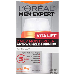 L'Oreal Paris Men Expert Vitalift Anti-Wrinkle & Firming Face Moisturizer with Pro-Retinol, 1.6 Oz