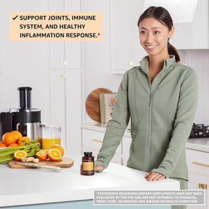 Amazon Elements Turmeric Complex, 316 Mg Curcumin, 140 Mg Ginger, 5 Mg Black Pepper - Joint & Immune System, Healthy Inflammation Response - 65 Capsules (2 Month Supply)