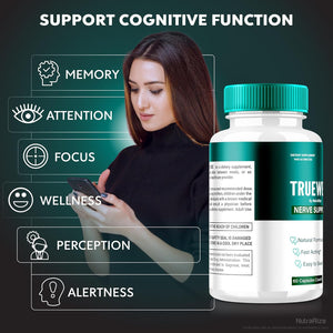 Truewell Capsules, Nerve Support Neuropathy Supplement, All Natural Body Support Formula, Maximum Strength Vitamin Pills 1000 MG, True Well Official Reviews (60 Capsules)