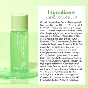 LABIOTTE Mydeca Cica Gel Serum Mist | Face Serum Spray Gel Moisturizer W/Centella Asiatica | Korean Skincare Hydrating Face Mist | Centella Moisturizer Glow Serum Facial Spray (Pack of 1, 3.21 Fl Oz)