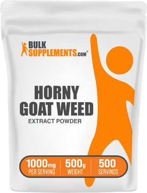 Bulksupplements.Com Horny Goat Weed Extract - Epimedium Extract, Horny Goat Weed Herbal Supplements, Horny Goat Weed Powder- Gluten Free, 1000Mg per Serving, 500G (1.1 Lbs) (Pack of 1)