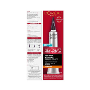 L'Oreal Paris Revitalift 10% Pure Vitamin C Face Serum, Brighter Skin, Reduced Wrinkles, Fragrance Free 1 0Z.