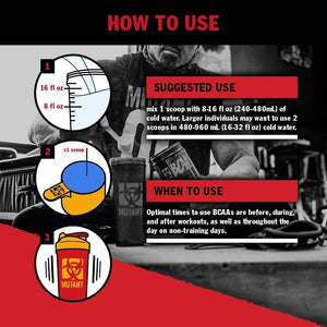 Mutant BCAA 9.7 Supplement BCAA Powder with Micronized Amino Energy Support Stack, 348G - Blue Raspberry