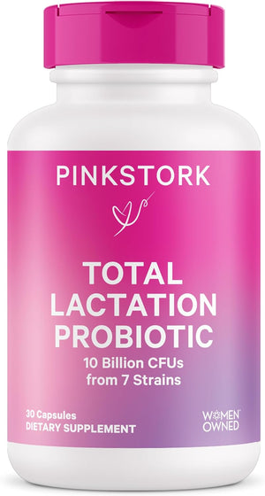 Lactation Probiotic - 10 Billion Cfus Multi Strain Postnatal Probiotics for Breastfeeding Women - Support Breast Milk & Gut Health, Postpartum Essentials, 30 Capsules