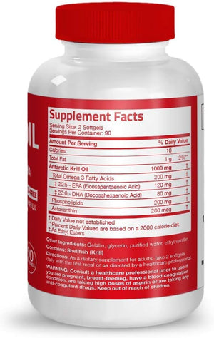 Vital 3 Joint Solution® Clinically Proven Liquid Knee Relief + Antarctic Krill Oil 1000 Mg with Omega-3S EPA, DHA