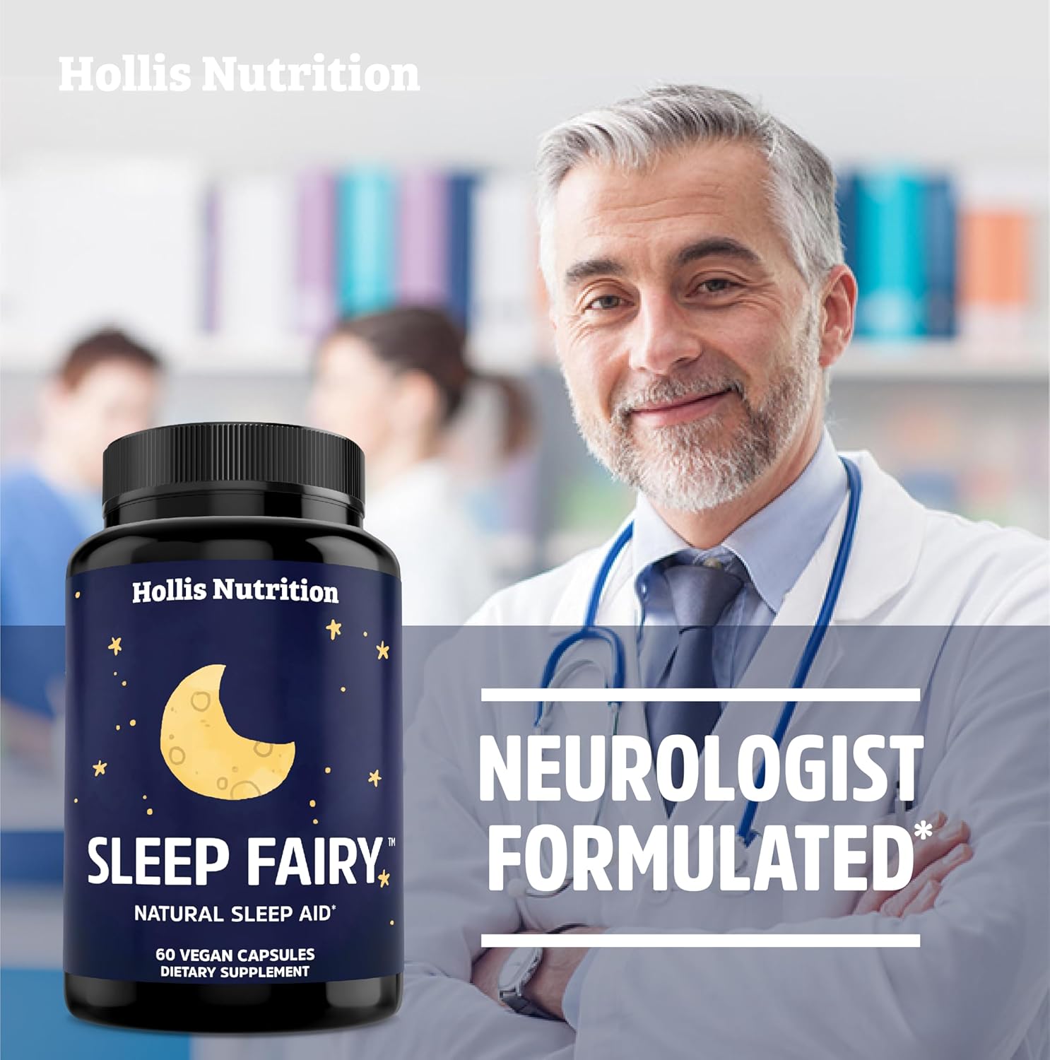SLEEP FAIRY Natural Sleep Aid | Melatonin 10Mg, Magnesium Glycinate 500Mg, L-Theanine, B6, 5-HTP, GABA, Valerian Root & Ashwagandha | Herbal Sleeping Pills for Adults | Vegan Sleep Pills | MADE in USA