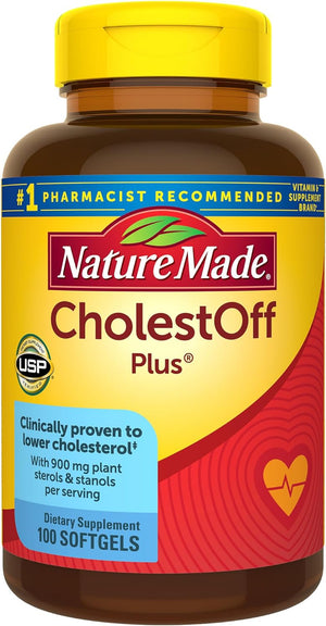 Nature Made Cholestoff Plus, Clinially Proven to Lower Cholesterol, 100 Softgels, 25 Day Supply